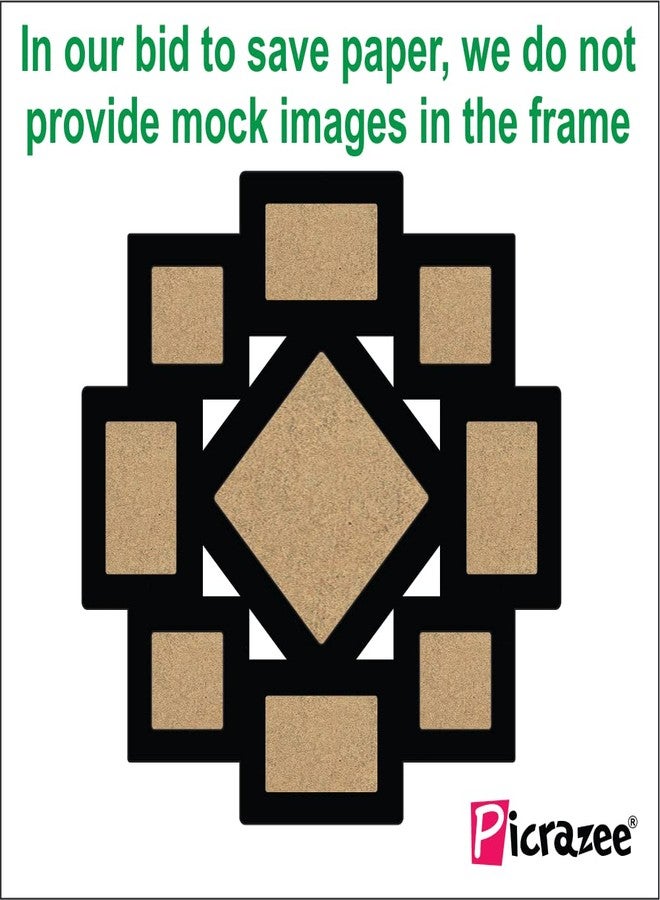 PICRAZEE إطار صور جداري خشبي من PICRAZEE لأعياد الميلاد | الذكرى السنوية | الانتقال إلى منزل جديد (9 صور، أسود، المقاس: 24 × 24 بوصة) - Image 5